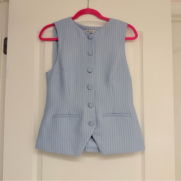 Abercrombie & Fitch Tops - Abercrombie & Fitch Blue Striped Vest Shirt, Size S